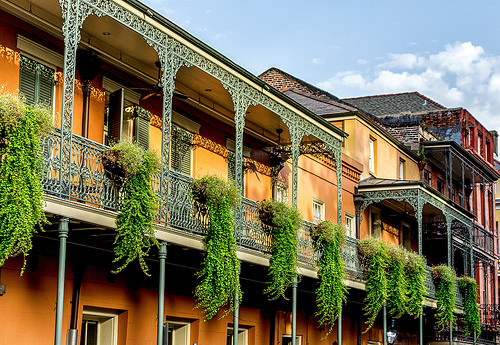 The ironwork accents are iconic in the French Quarter