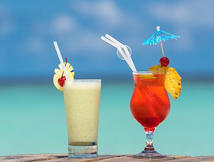 Caribbean cocktail drinks